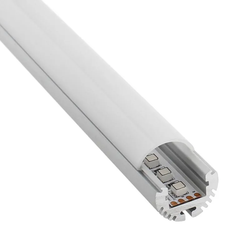 KIT - Perfil aluminio KROB para tiras LED, 1 metro