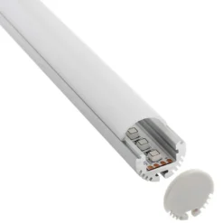 KIT - Perfil aluminio KROB para tiras LED, 1 metro