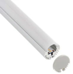 KIT - Perfil aluminio KROB-S para tiras LED, 1 metro