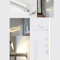 KIT - Perfil aluminio KROB-S para tiras LED, 2 metros