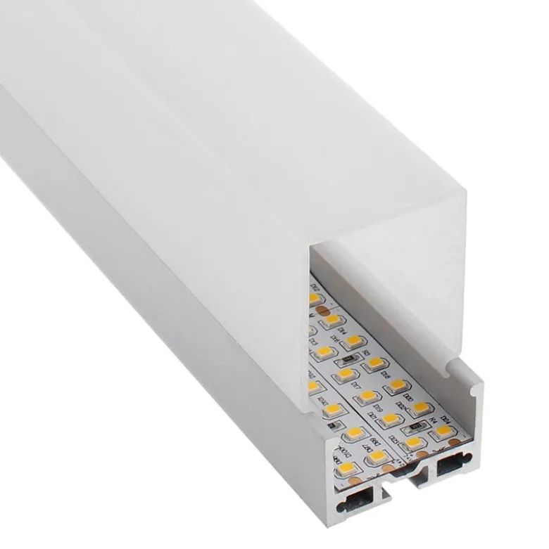 KIT - Perfil aluminio MASAT para tiras LED, 2 metros