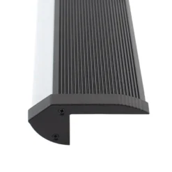 KIT - Perfil aluminio negro CINEMA para tiras LED, 1 metro