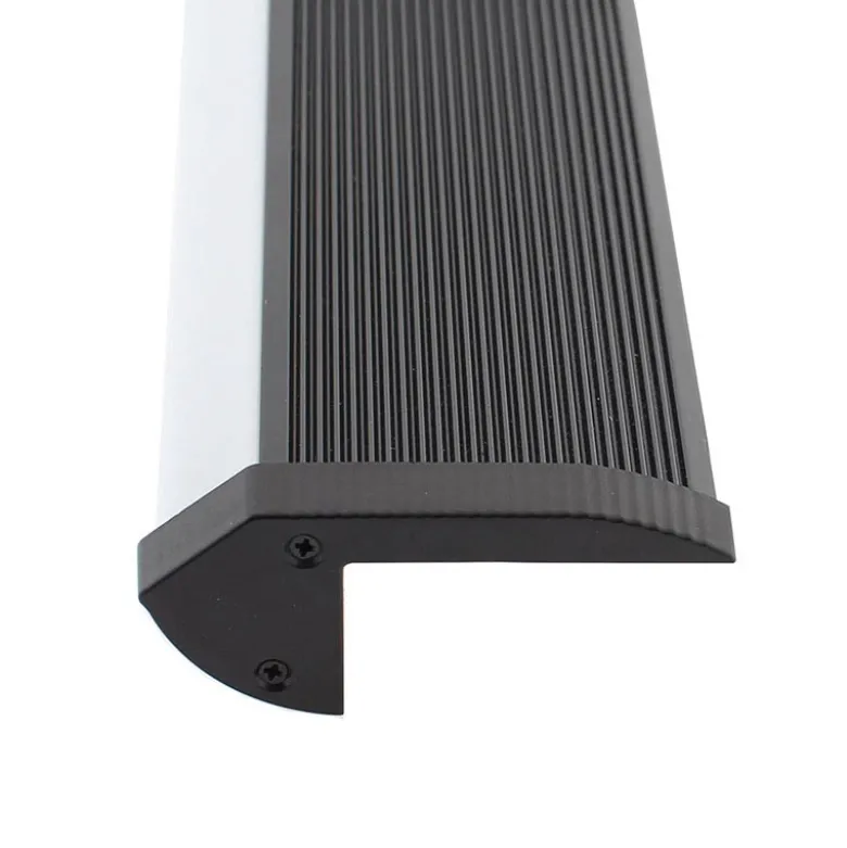 KIT - Perfil aluminio negro CINEMA para tiras LED, 1 metro