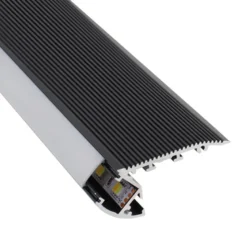 KIT - Perfil aluminio negro CINEMA para tiras LED, 2 metros