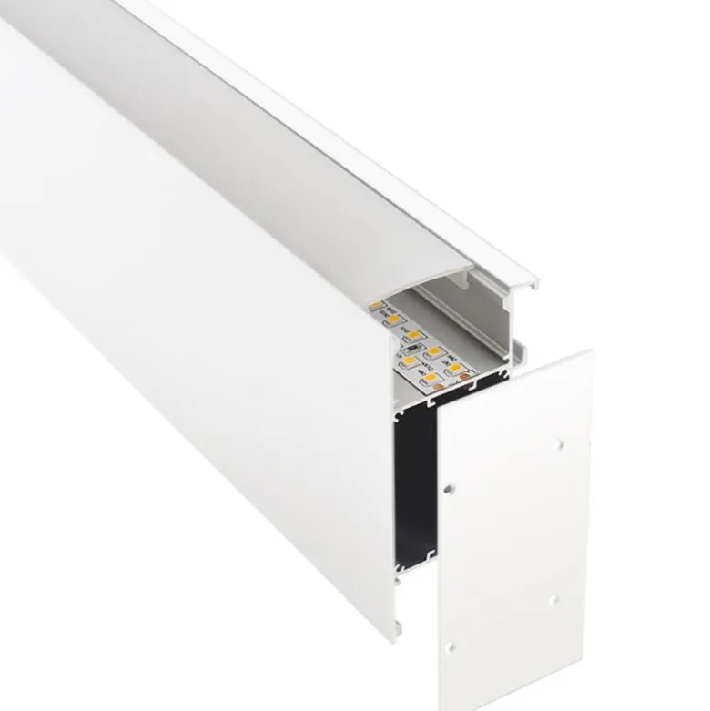 KIT - Perfil aluminio NewWALL para tiras LED, 2 metros, blanco