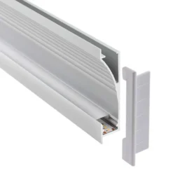 KIT - Perfil aluminio NITRA para tiras LED, 1 metro