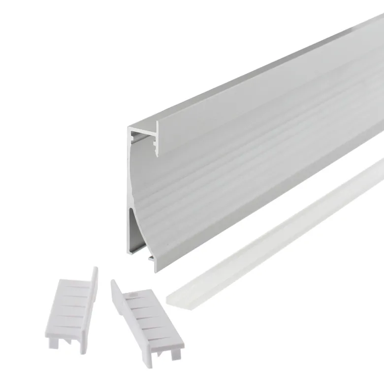 KIT - Perfil aluminio NITRA para tiras LED, 1 metro