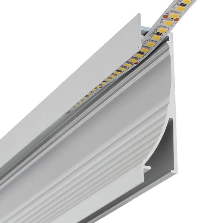 KIT - Perfil aluminio NITRA para tiras LED, 1 metro