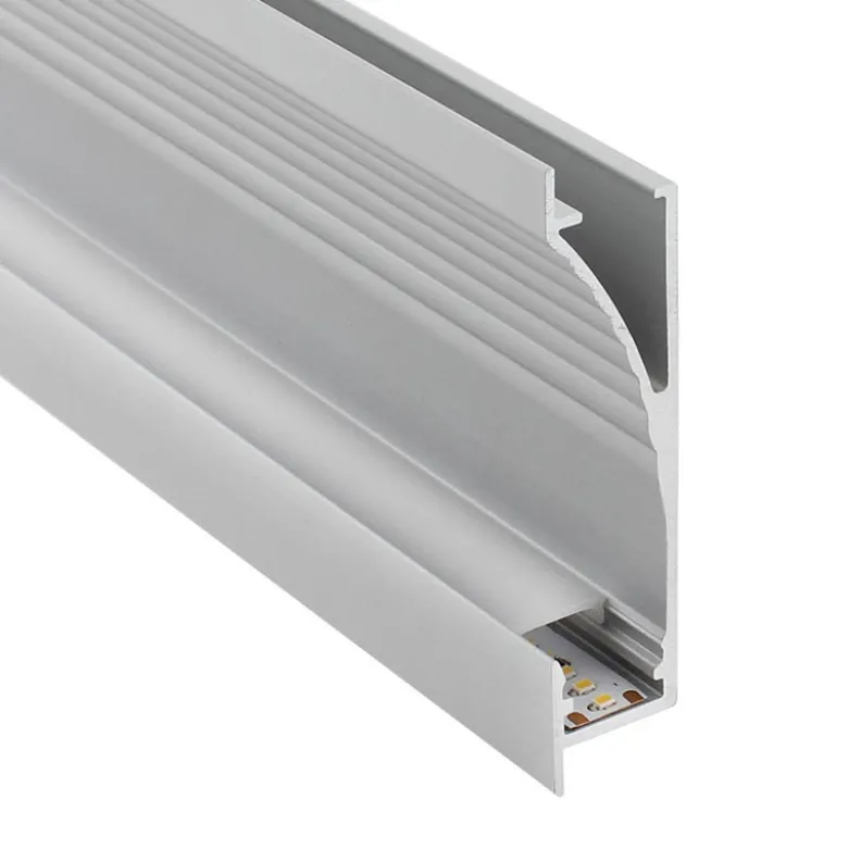 KIT - Perfil aluminio NITRA para tiras LED, 1 metro