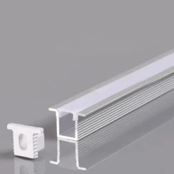 KIT - Perfil aluminio OKI 0809 para tiras LED, 1 metro