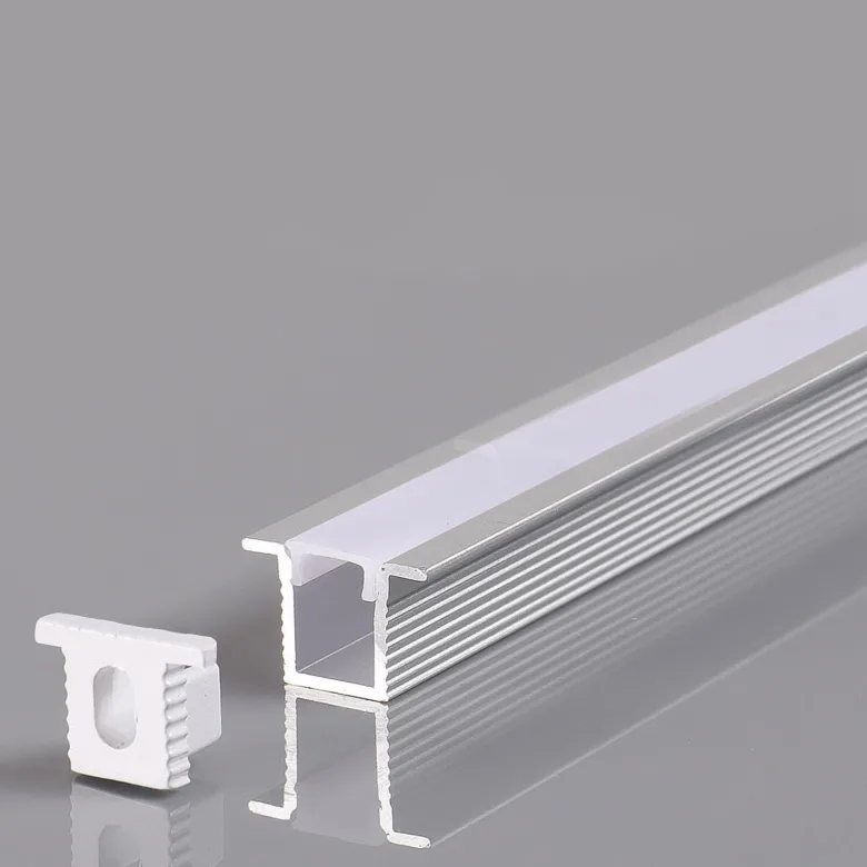 KIT - Perfil aluminio OKI 0809 para tiras LED, 1 metro