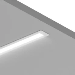 KIT - Perfil aluminio OKI 0809 para tiras LED, 2 metros