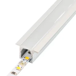 KIT - Perfil aluminio OKI 0809 para tiras LED, 2 metros