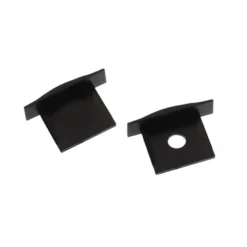KIT - Perfil aluminio OKI 1010 para tiras LED, 1 metro, negro