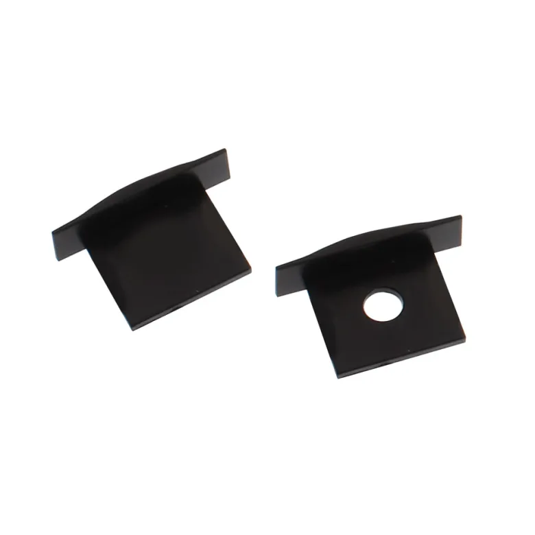 KIT - Perfil aluminio OKI 1010 para tiras LED, 1 metro, negro