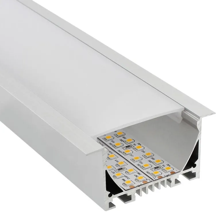KIT - Perfil aluminio OSIC para tiras LED, 1 metro