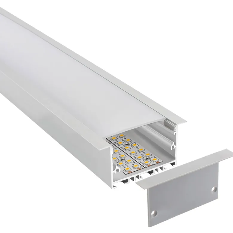 KIT - Perfil aluminio OSIC V2 para tiras LED, 1 metro