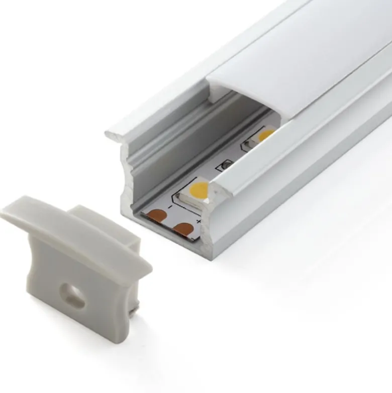 KIT - Perfil aluminio RIDA para tiras LED, 1 metro