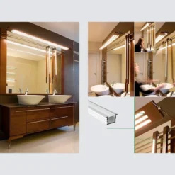 KIT - Perfil aluminio RIDA para tiras LED, 1 metro