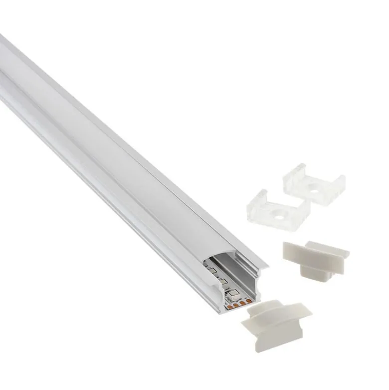 KIT - Perfil aluminio RIDA para tiras LED, 1 metro