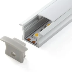 KIT - Perfil aluminio RIDA para tiras LED, 2 metros