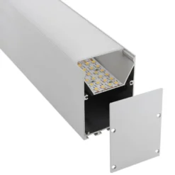 KIT - Perfil aluminio SERK para tiras LED, 1 metro