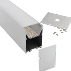 KIT - Perfil aluminio SERK para tiras LED, 2 metros