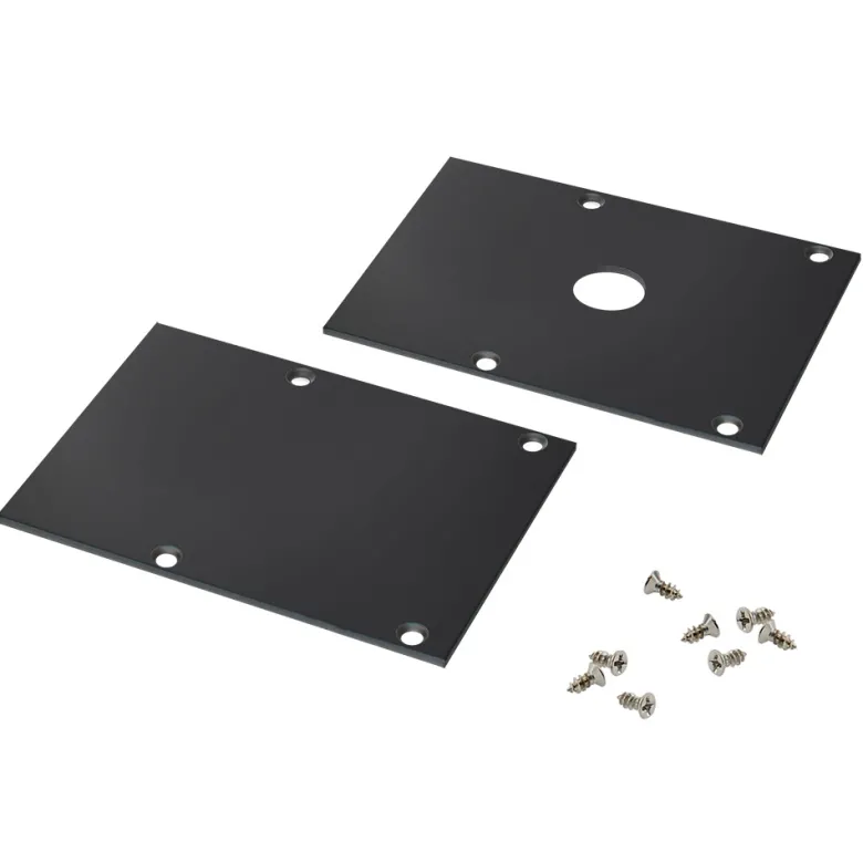 KIT - Perfil aluminio SERK para tiras LED, 1 metro, negro