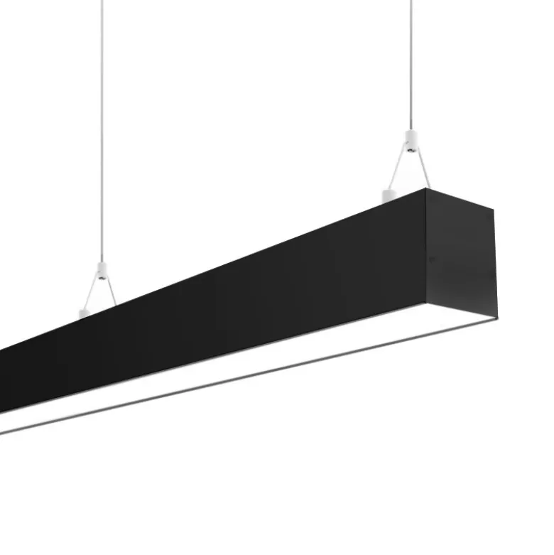 KIT - Perfil aluminio SERK para tiras LED, 1 metro, negro