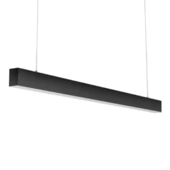 KIT - Perfil aluminio SERK para tiras LED, 1 metro, negro