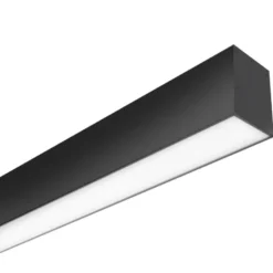 KIT - Perfil aluminio SERK para tiras LED, 2 metros, negro