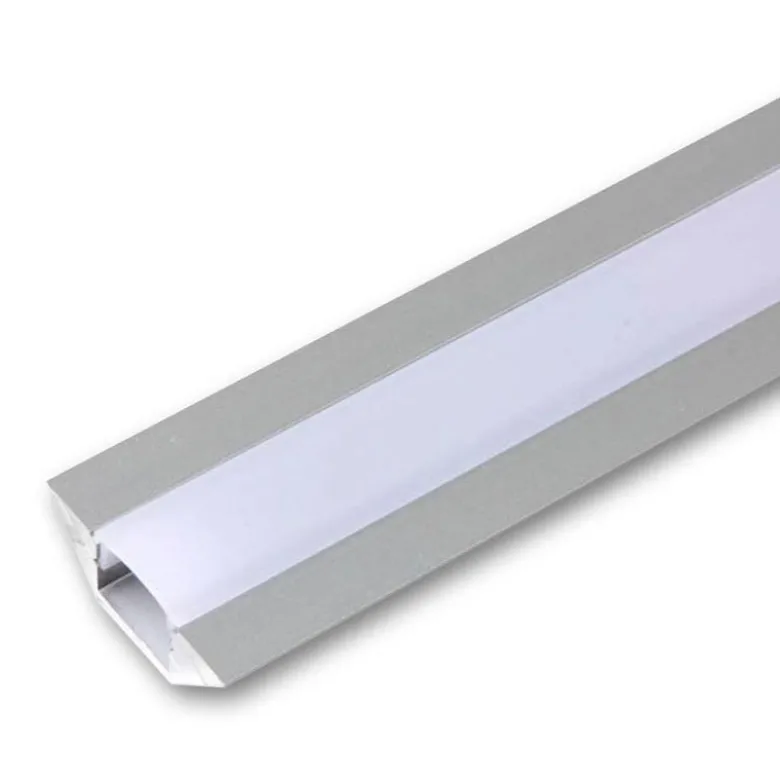 KIT - Perfil aluminio SINGE para tiras LED, 1 metro
