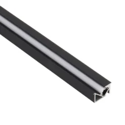 KIT - Perfil aluminio SKEB para tiras LED, 1 metro, negro