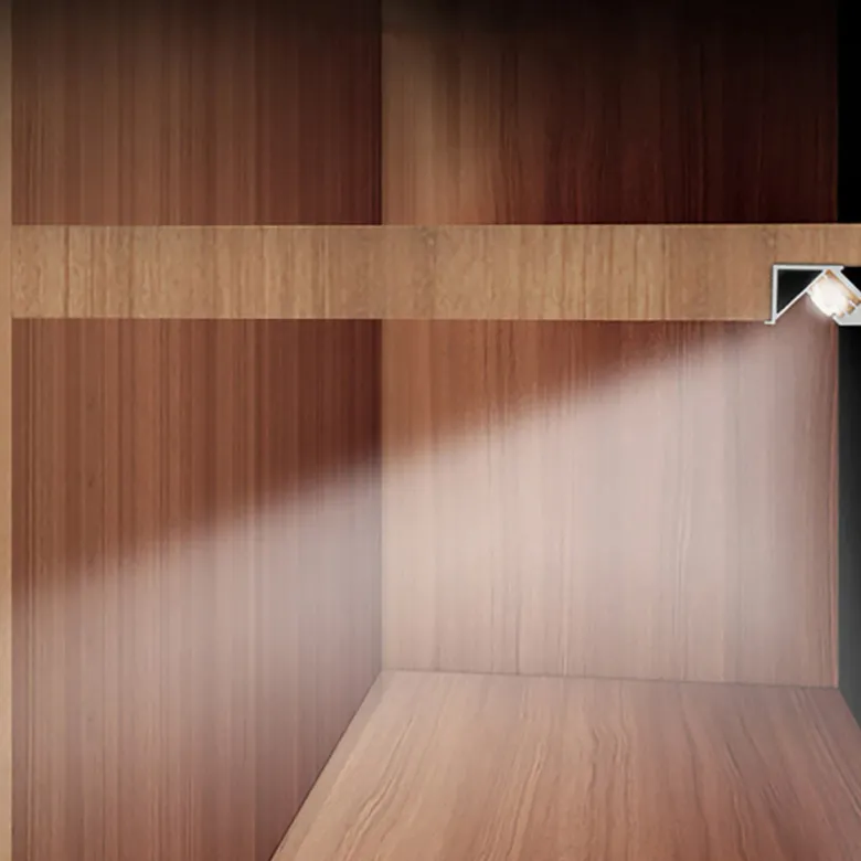 KIT - Perfil aluminio SKEB para tiras LED, 1 metro, negro