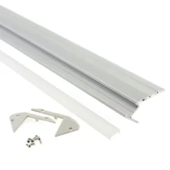 KIT - Perfil aluminio STAIR para tiras LED, 1 metro