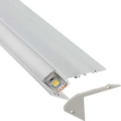 KIT - Perfil aluminio STAIR para tiras LED, 1 metro