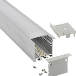 KIT - Perfil aluminio TEITO para tiras LED, 1 metro