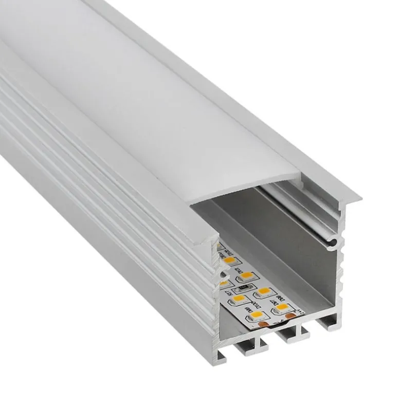 KIT - Perfil aluminio TEITO para tiras LED, 1 metro