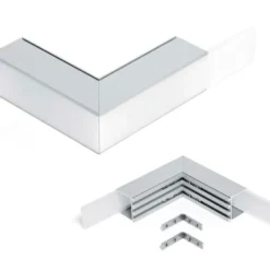 KIT - Perfil aluminio TEITO para tiras LED, 1 metro