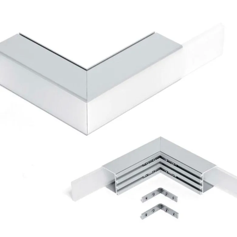 KIT - Perfil aluminio TEITO para tiras LED, 1 metro
