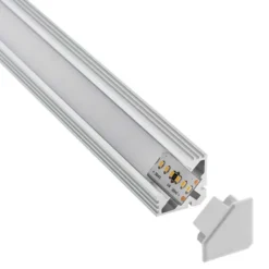 KIT - Perfil aluminio VENCO para tiras LED, 1 metro