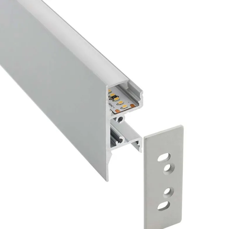 KIT - Perfil aluminio WALL HOS para tiras LED, 2 metros