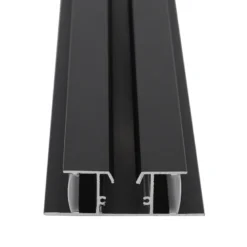KIT - Perfil aluminio WALL 75mm para tiras LED, 1 metro, negro
