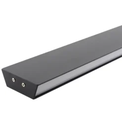 KIT - Perfil aluminio WALL 75mm para tiras LED, 2 metros, negro