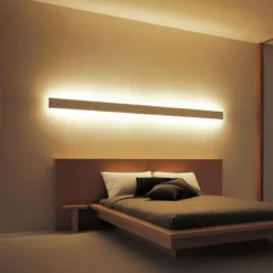 KIT - Perfil aluminio WALL 75mm para tiras LED, 2 metros, negro