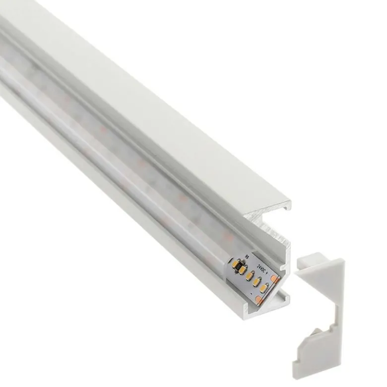 Kit Perfil aluminio WARE para tiras LED, 1 metro
