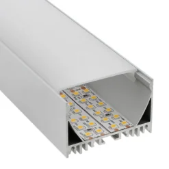KIT - Perfil aluminio ZAK para tiras LED, 1 metro