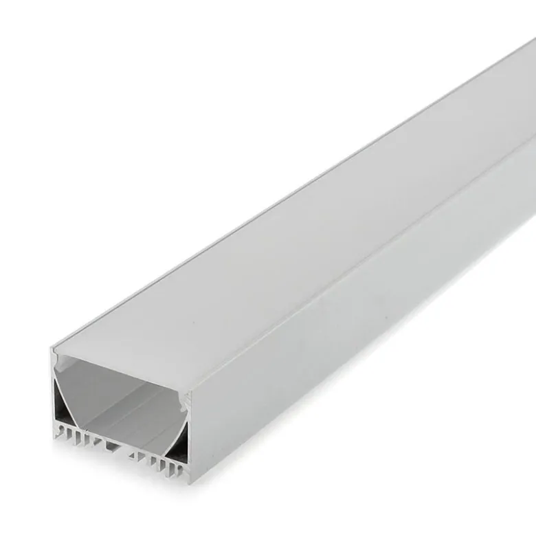 KIT - Perfil aluminio ZAK para tiras LED, 2 metros