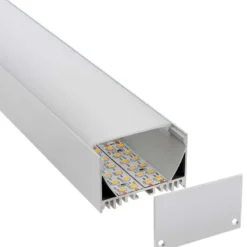 KIT - Perfil aluminio ZAK para tiras LED, 2 metros