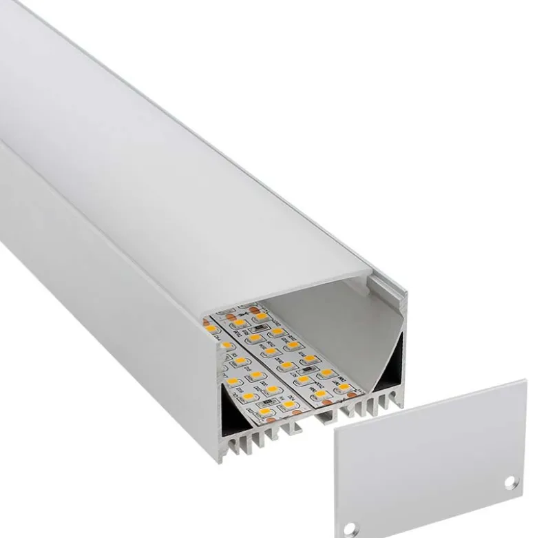 KIT - Perfil aluminio ZAK para tiras LED, 2 metros
